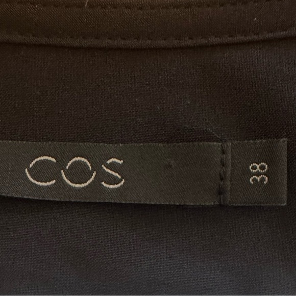 COS Tie-Front V-Neck Blouse Top, Black, Size 38/8 - Picture 8 of 11